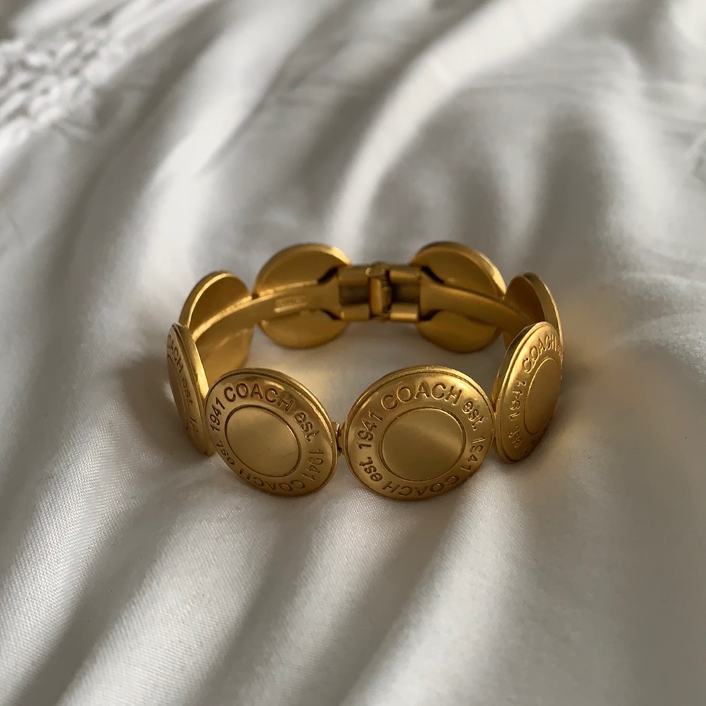 Coach Gold Hinge Braceleg
